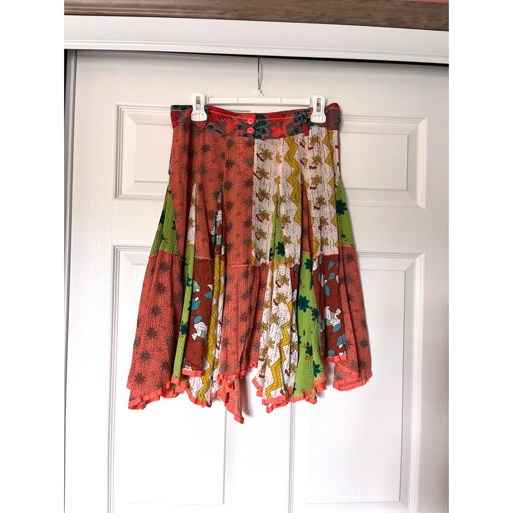 Lux Utban Outfitters Womens Patchwork Handkerchief Hem Skirt  Size 7